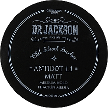 Матовый воск для укладки волос, средняя фиксация - Dr Jackson Gentlemen Only Old School Barber Antidot 1.1 Matt Medium Hold — фото N1