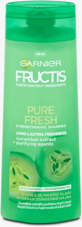 Укрепляющий шампунь для жирных волос - Garnier Fructis Pure Fresh Shampoo — фото N1