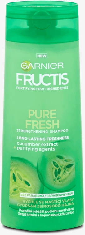 Зміцнювальний шампунь для жирного волосся - Garnier Fructis Pure Fresh Shampoo — фото N1