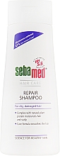 Шампунь восстанавливающий для сухих, ослабленных и поврежденных волос - Sebamed Repair Shampoo — фото N2