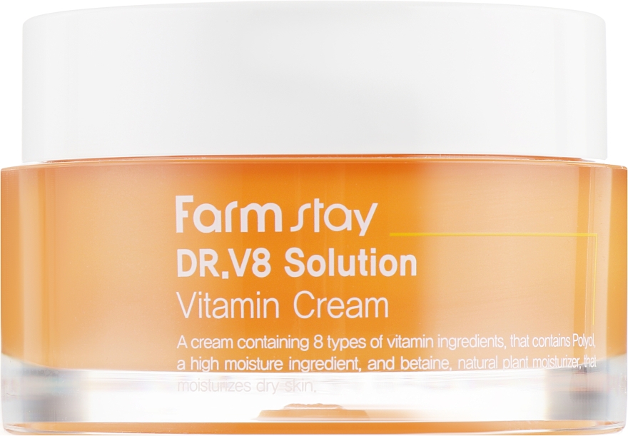 Крем для обличчя "Вітамін" від зморщок з освітлювальною дією - FarmStay Dr.V8 Solution Vitamin Cream — фото N2