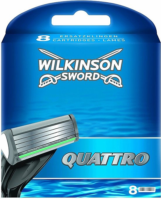 Змінні картриджі, 8 шт. - Wilkinson Sword Quattro — фото N1