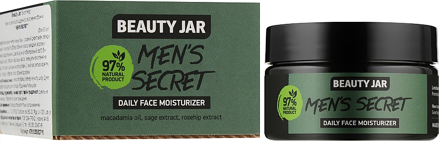 Увлажняющий крем для лица - Beauty Jar Men’s Secret Daily Face Moisturizer — фото N2
