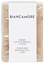 Парфумерія, косметика Скраб-мило на основі натурального вівса - Biancamore Scrub Bar Buffalo Milk And Oat