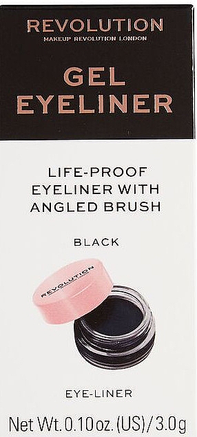 Підводка для очей з пензликом - Makeup Revolution Gel Eyeliner Pot With Brush — фото N1