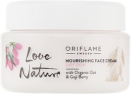 Живильний крем для обличчя з органічним вівсом і ягодами годжі - Oriflame Love Nature — фото N1