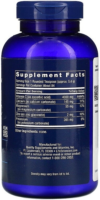 Пищевая добавка "Витамин С" в порошке - Life Extension Buffered Vitamin C Powder — фото N2