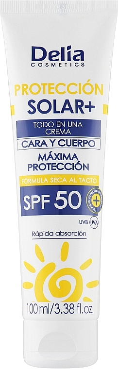 Солнцезащитный крем - Delia Sun Protection Cream SPF 50