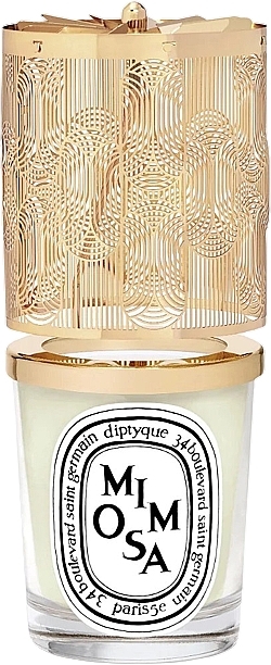 Набор - Diptyque Mimosa Candle Lantern Holiday Gift Set (candle/190g + acc/1pc) — фото N1