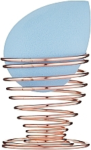 Спонж для макияжа на подставке-спираль, PF-56, голубой - Puffic Fashion — фото N1
