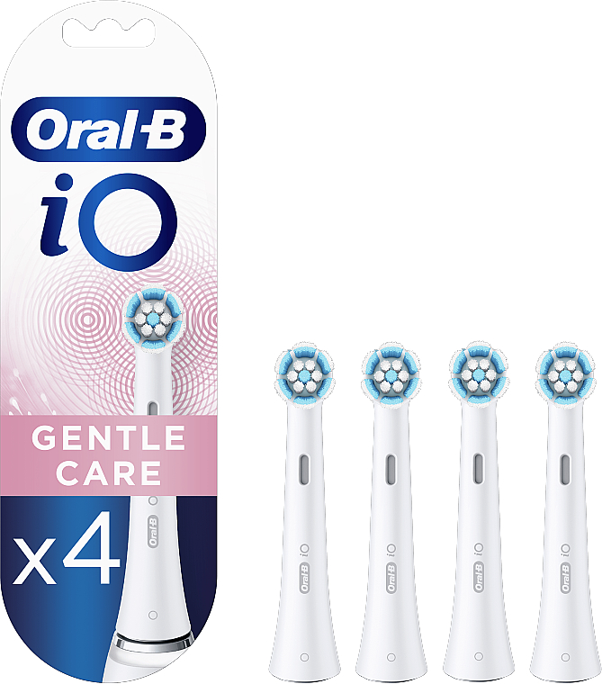 Насадки для електричної щітки, білі, 4 шт. - Oral-B iO Gentle Care — фото N1