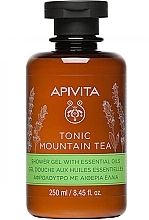 Гель для душа "Горный чай" с эфирными маслами - Apivita Tonic Mountain Tea Shower Gel with Essential Oils — фото N4