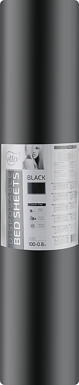 Простирадла одноразові, 0,8х100 м - Etto Black Collection — фото N1