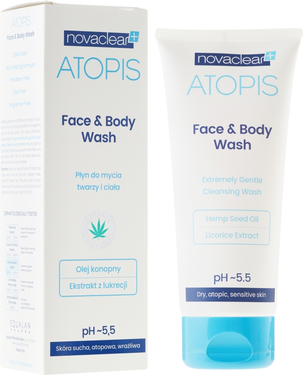 Средство для мытья лица и тела - Novaclear Atopis Face & Body Wash — фото N2