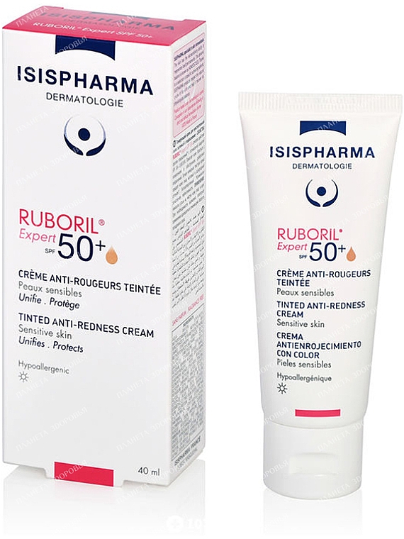 Тонирующий крем против покраснений - Isispharma Ruboril Expert SPF 50+ — фото N1