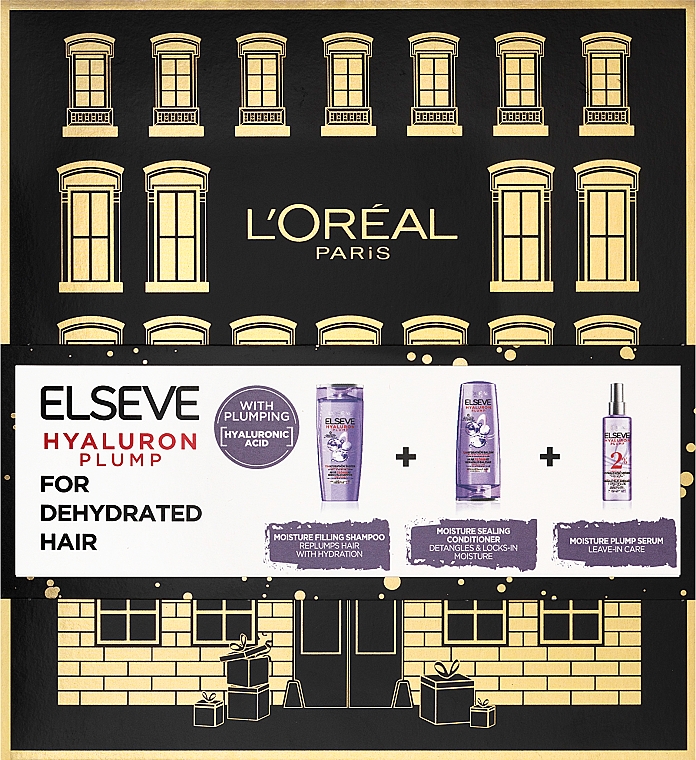 Набір - L'Oreal Paris Elseve Hyaluron Plump (shm/400ml + cond/400ml + serum/150ml) — фото N2