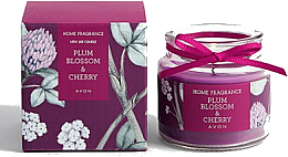 Ароматическая свеча "Цвет сливы и вишни" - Avon Home Fragrance Plum Blossom & Cherry — фото N1