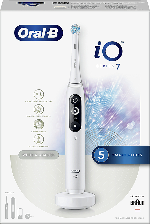 Электрическая зубная щетка, белая - Oral-B iO Series 7 — фото N3