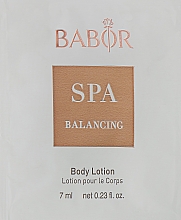 Духи, Парфюмерия, косметика Лосьон для тела "СПА Баланс" - Babor Balancing Body Lotion (пробник)