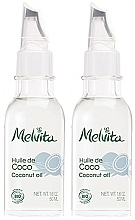 Набір "Кокосова олія" - Melvita Huiles De Beaute Coconut Oil Duo (2 x f/oil/50ml) — фото N2