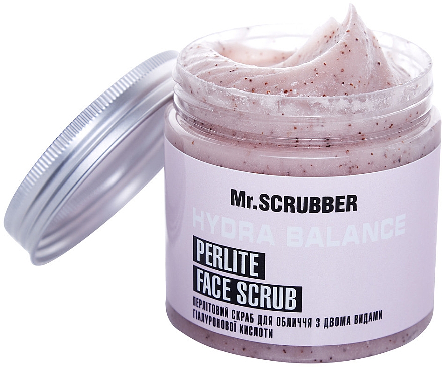 Перлитовый скраб для лица с двумя видами гиалуроновой кислоты - Mr.Scrubber Hydra Balance Perlite Face Scrub