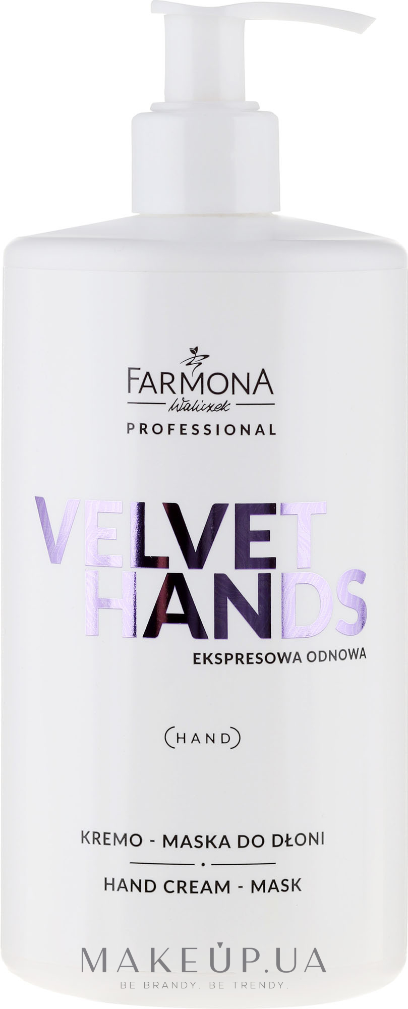 Крем-маска для рук з ароматом лілії і бузку - Farmona Professional Velvet Hands Cream-Mask — фото 500ml