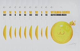 Тонізувальна тканинна маска - Medi-Peel Vitamin Bomb Refreshing Mas — фото N4