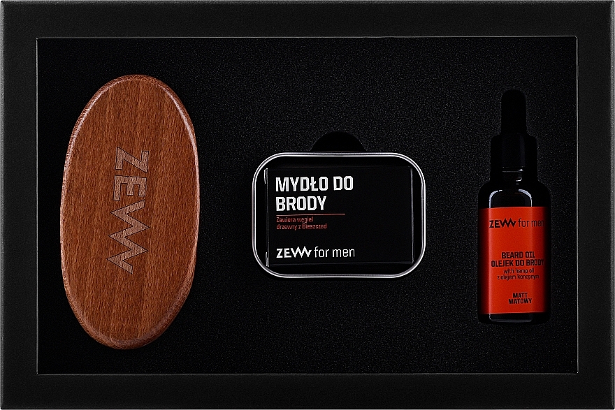 Набор - Zew For Men (oil/30ml + soap/85ml + brush/1pcs + soap/holder/1pcs) — фото N1