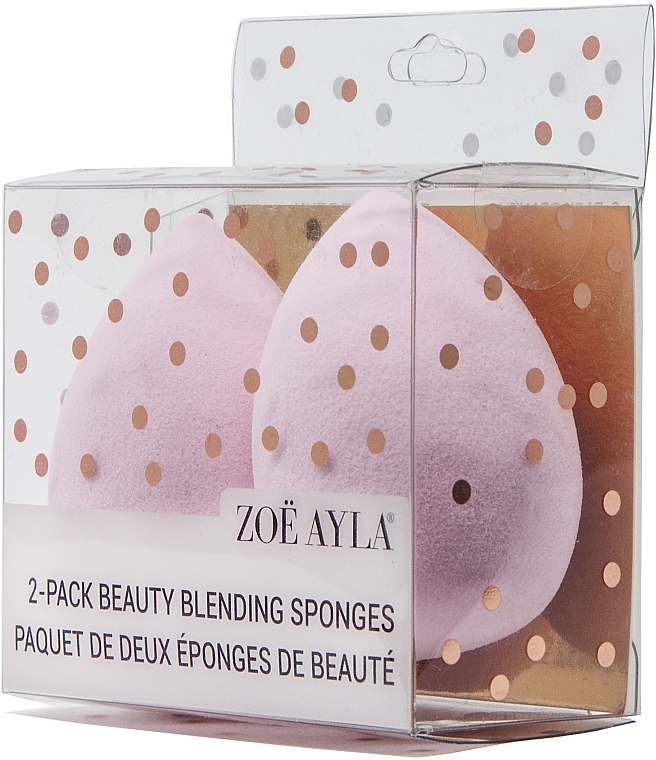 Спонж для макіяжу, 2 шт. - Zoe Ayla Cosmetics Beauty Blending Sponges — фото N2