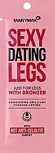 Крем для загара ног с кофеином, тиразином и бронзантами - Tannymaxx Sexy Dating Legs Brilliant Bronzer (саше) — фото N1