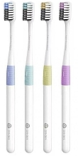 Парфумерія, косметика Набір зубних щіток - Xiaomi Dr.Bei Bass Toothbrush Travel Package (toothbrush/4pc + case/4pc)