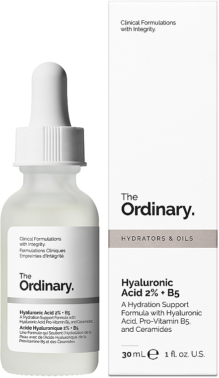 The Ordinary Hyaluronic Acid 2% + B5 - Сыворотка с гиалуроновой кислотой 2% + B5 — фото N2