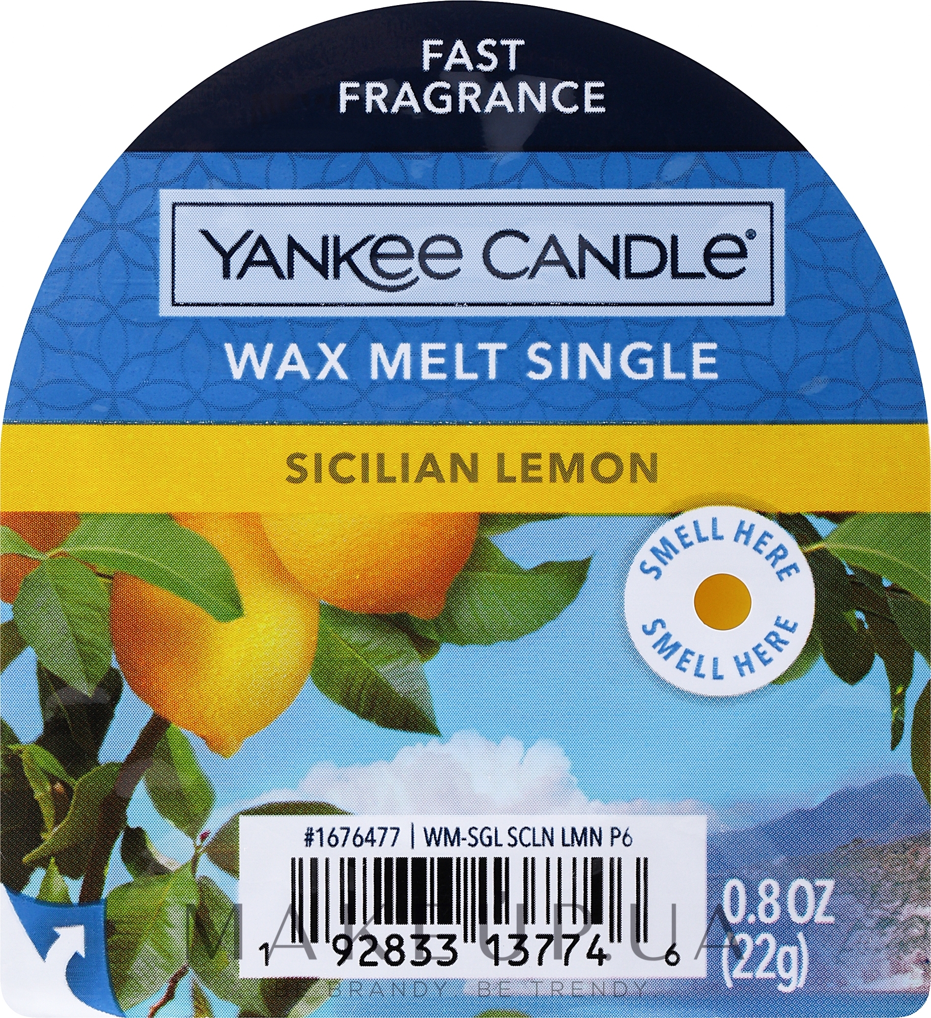 Ароматический воск "Сицилийский лемон" - Yankee Candle Wax Melt Sicilian Lemon Tarts — фото 22g