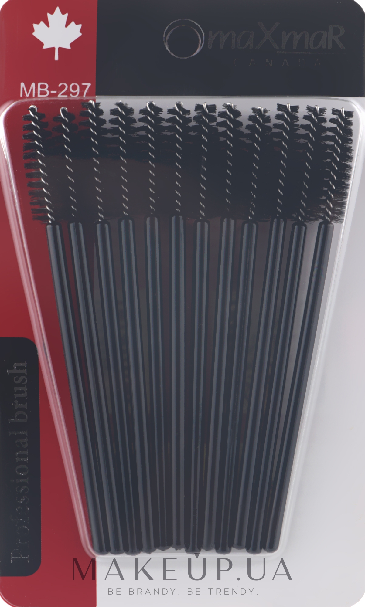 Набір щіточок для брів і вій МВ-297, чорні - MaXmaR Brush — фото 12шт