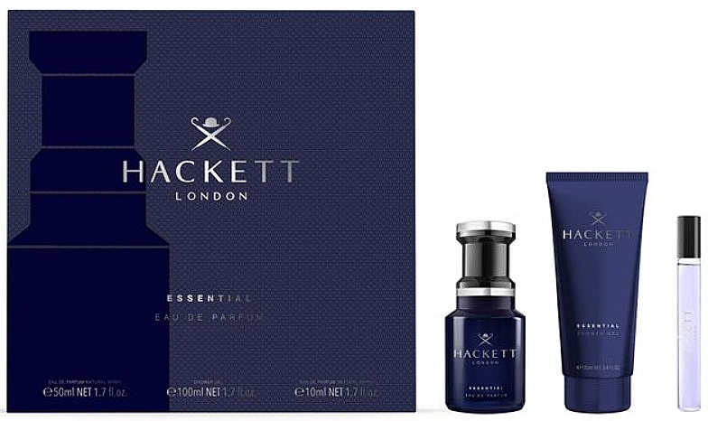 Hackett London Essential - Набір (edp/50ml + sh/gel/100ml + edp/10ml) — фото N1