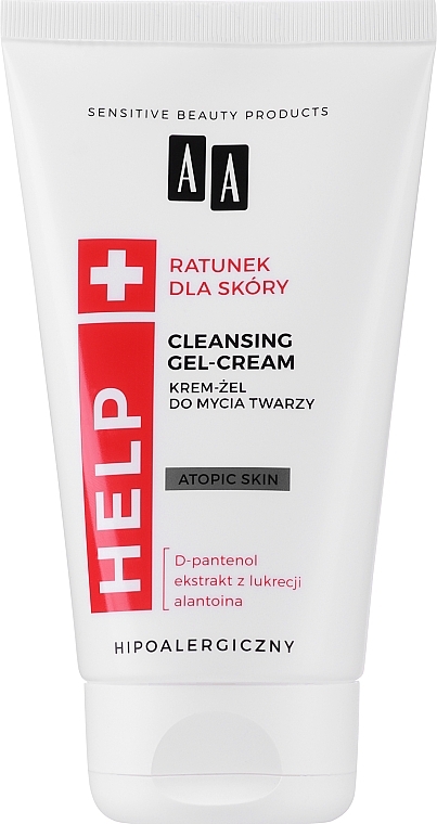 Очищувальний крем-гель для обличчя - AA Cosmetics Help Cleansing Gel-Cream Atopic Skin — фото N1