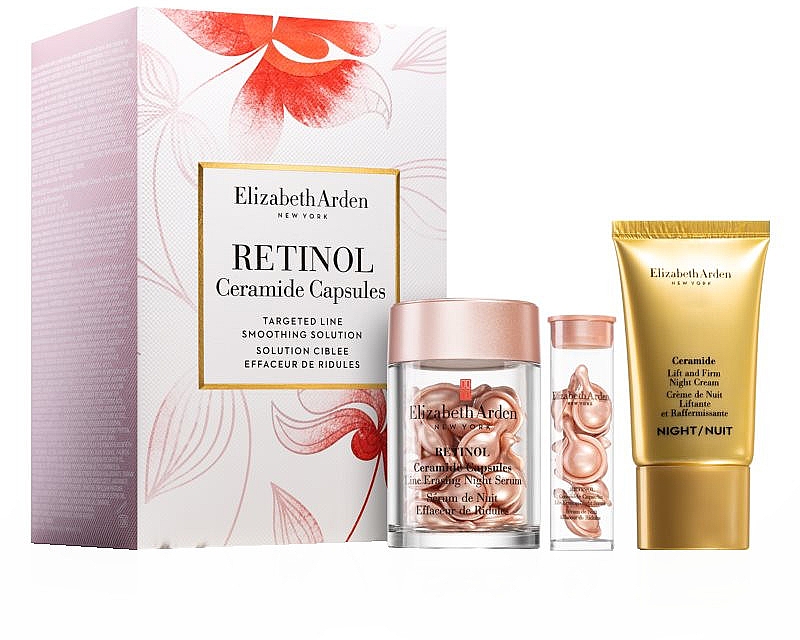 Набор - Elizabeth Arden Ceramide Retinol Capsules (serum/30zst + serum/7szt + f/cr/15ml) — фото N1