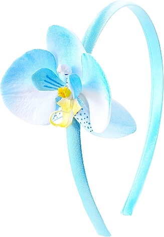 Обруч для волос ручной работы "Голубая орхидея" - Katya Snezhkova 