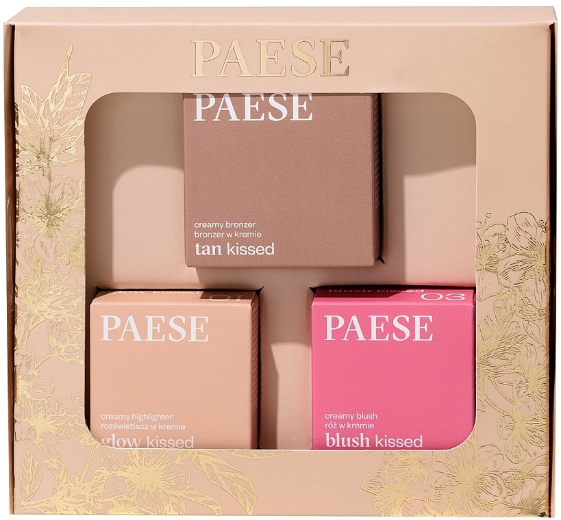 Набір - Paese Kiss My Cheeks (Cold) (blush/4g + bronzer/12g + highlighter/4g) — фото N1