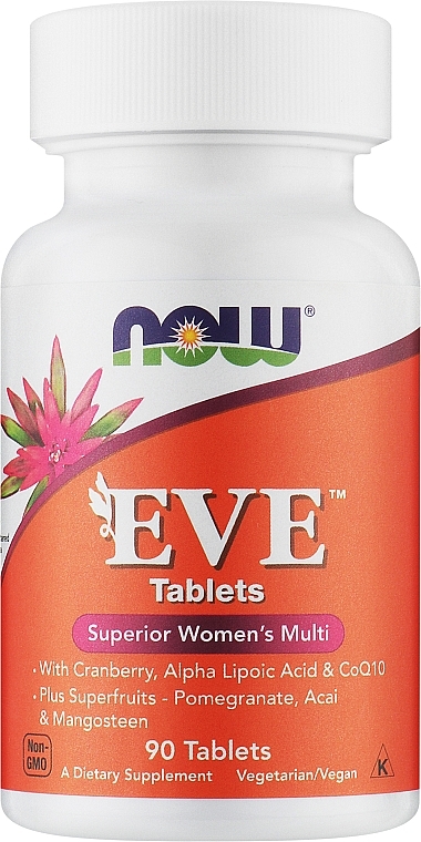 Мультивітаміни в таблетках для жінок - Now Foods Eve Womans Multi — фото N1