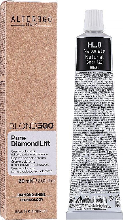 Перманентная осветляющая крем-краска - Alter Ego Be Blonde Pure Diamond Lift — фото N2
