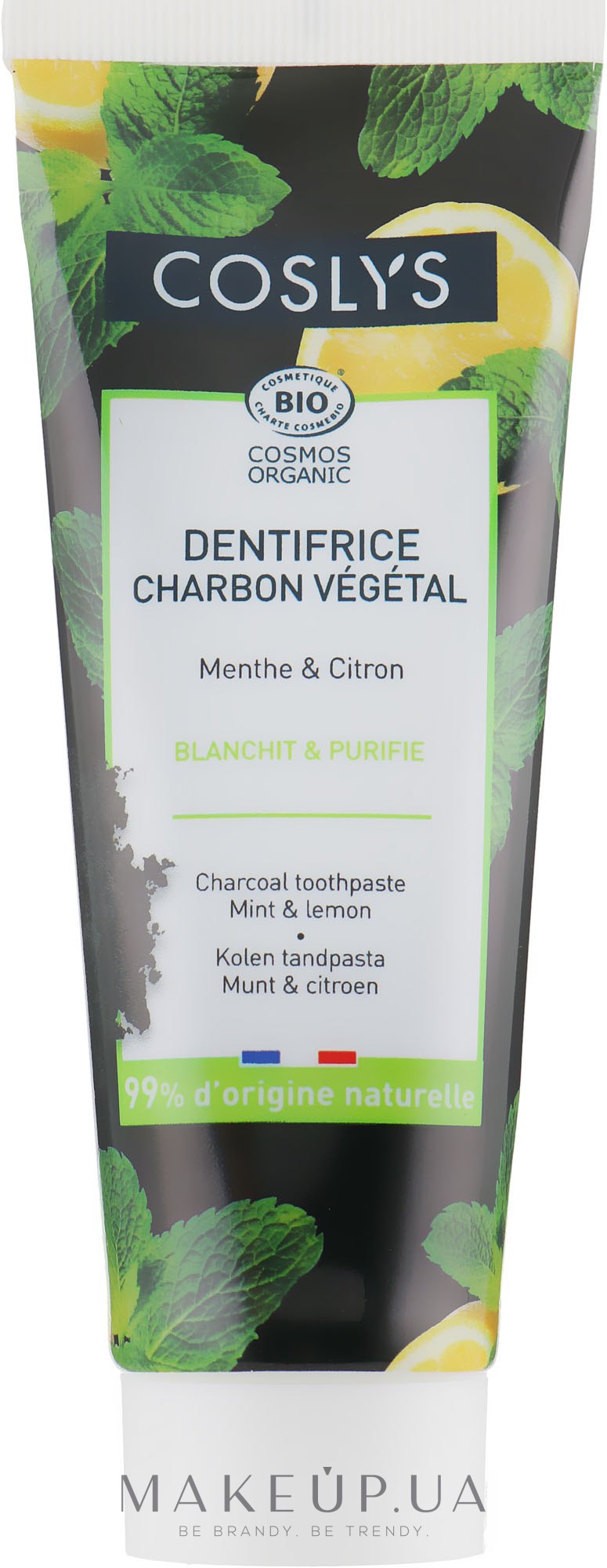 Зубна паста з вугіллям - Coslys Charcoal Toothpaste — фото 100ml