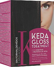 Набір для випрямлення волосся з кератином - Glossco Keragloss Treatment (treat/120ml + sh/15ml + sh/15ml + mask/15ml) — фото N1