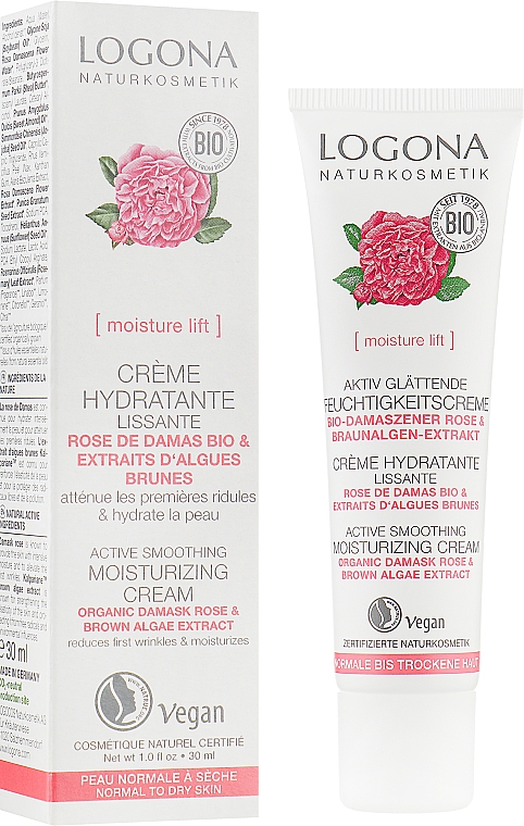 Био-крем для лица дневной для сухой кожи - Logona Facial Care Day Cream Organic Rose — фото N1
