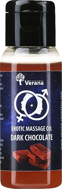 Масло для эротического массажа "Темный шоколад" - Verana Erotic Massage Oil Dark Chocolate — фото N1