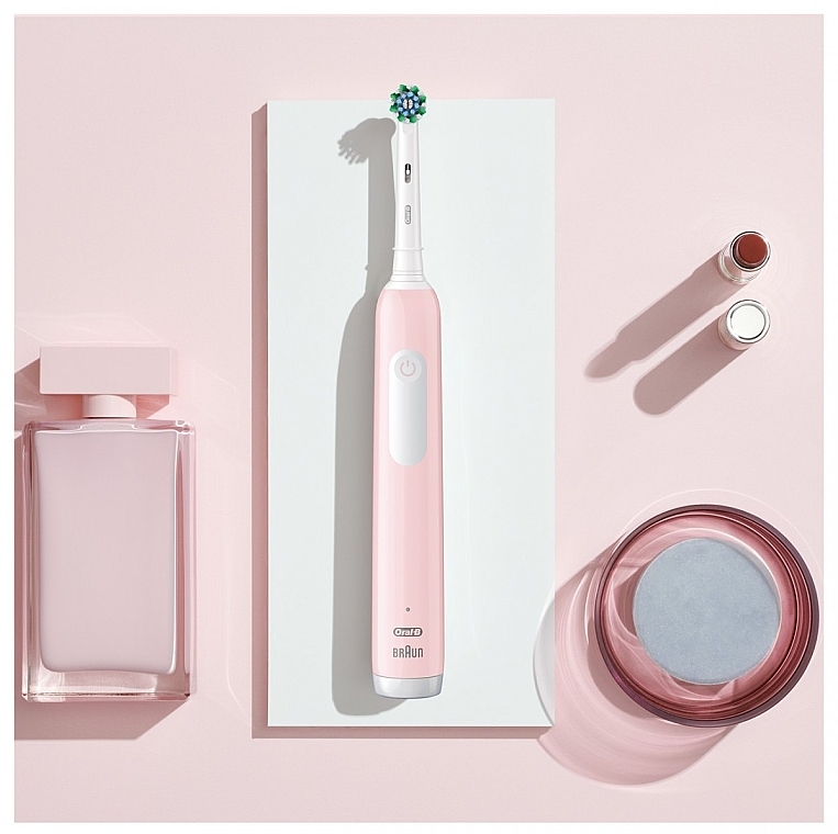 Электрическая зубная щетка, розовая - Oral-B Pro 1 Cross Action Electric Toothbrush Pink — фото N4