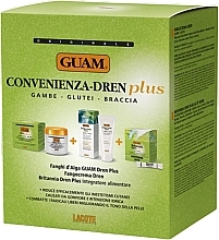 Парфумерія, косметика Набір - Guam Convenienza Dren Plus Body Slimming Kit (mask/500g + b/cr/200ml + suppl/30pcs)