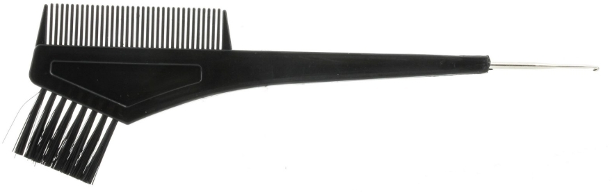 Кисточка для окрашивания волос с расчёской и крючком, черная - Comair — фото N1