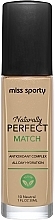 Парфумерія, косметика Тональный крем - Miss Sporty Naturally Perfect Match