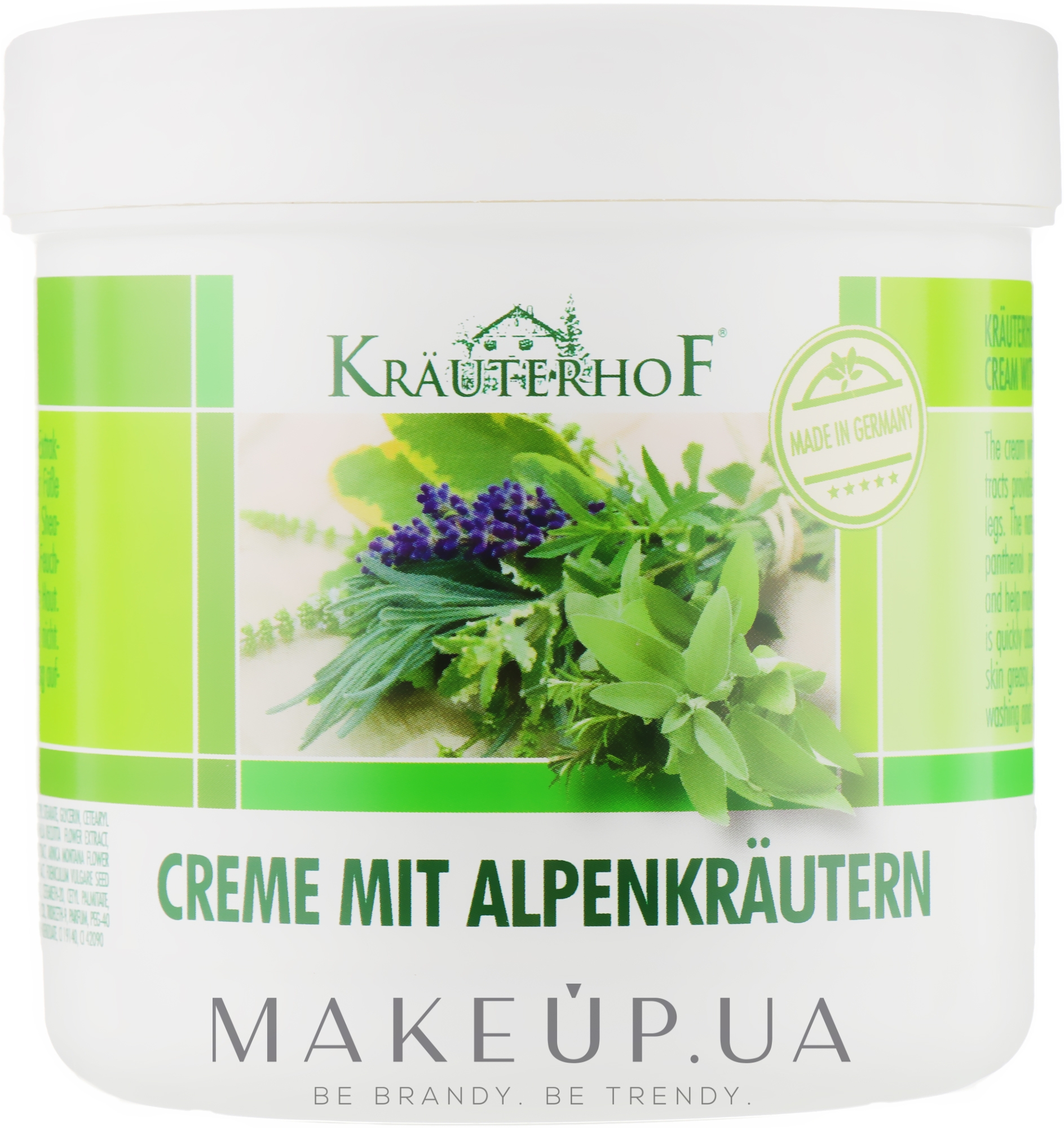 Крем для ног с альпийскими травами - Krauterhof Herbal Essence Massage Cream — фото 250ml